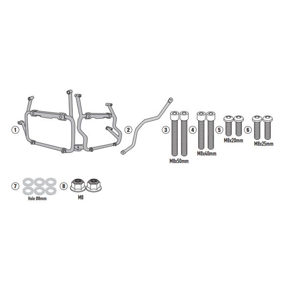 Pannier holder side-cases Givi Monokey Cam-Side Kove 800X Pro 2024