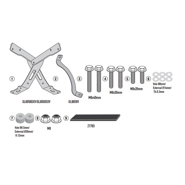 Attacco posteriore bauletto Givi Monokey Monolock Honda CL500 2023-2025