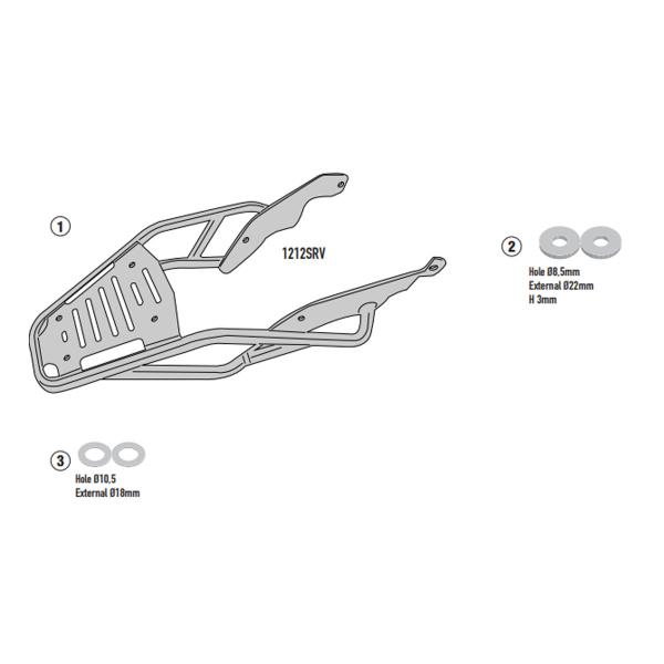 Attacco posteriore bauletto Givi Monokey Monolock Honda GB350S 2025