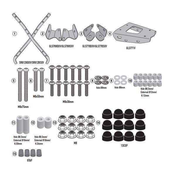 Attacco posteriore bauletto Givi Monokey Monolock Triumph Speed Twin 900 2025