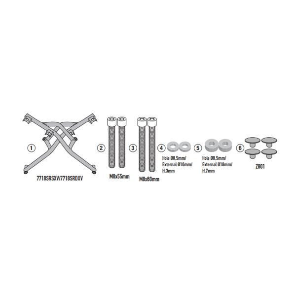 Attacco posteriore bauletto Givi Monokey Monolock KTM 390 Adventure X/R 2025