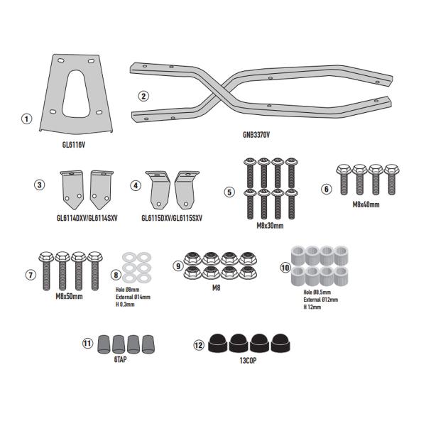 Rear rack Givi top cases Monolock Peugeot Django EVO 125 2025