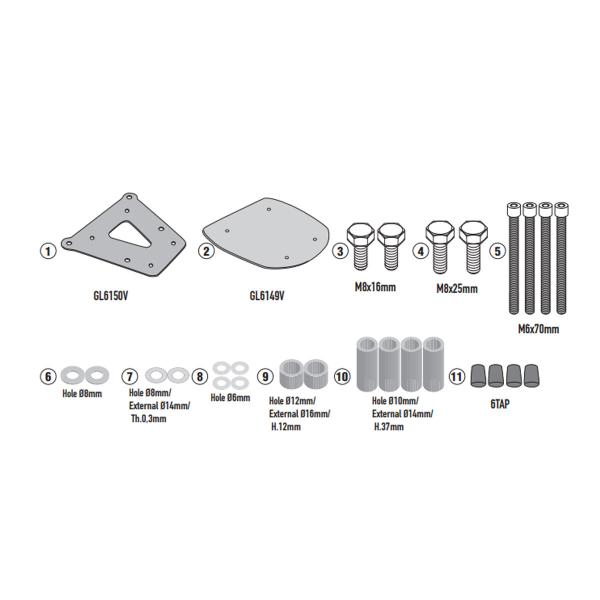 Rear rack Givi top cases Monolock NIU FQI 500 2025