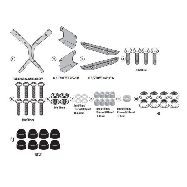Attacco posteriore bauletto Givi Monokey Monolock Royal Enfield Bear 650 2025