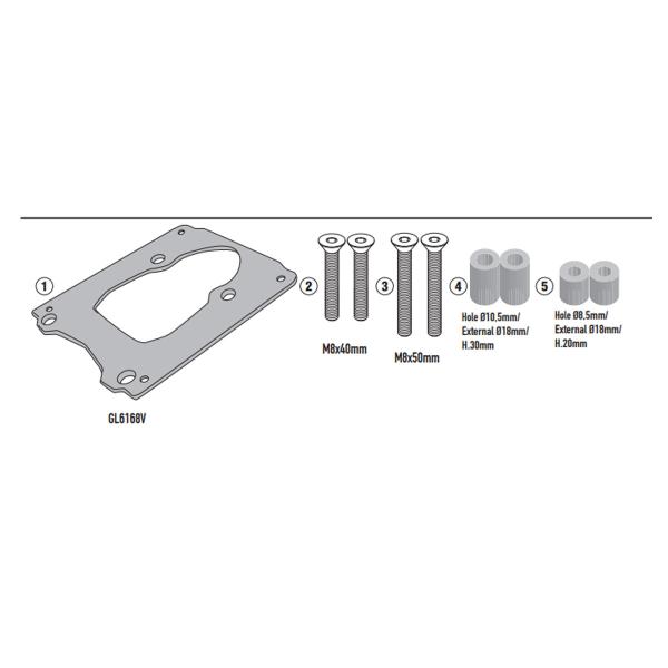 Rear rack Givi top cases Monokey Monolock CFmoto 800MT-X 2025
