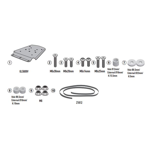 Rear rack Givi top cases Monolock Voge Valico 525DSX 2023-2025