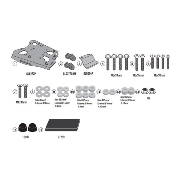 Rear rack Givi top cases Monokey BMW R1300RT 2026