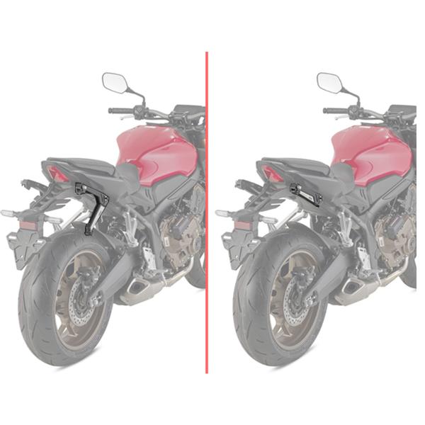 Retractable soft side bag Stealth holder Givi Honda CB650R 2021-2026