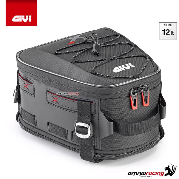 Borsa da sella posteriore Givi X-line impermeabile nera estensibile da 9 a 12 litri