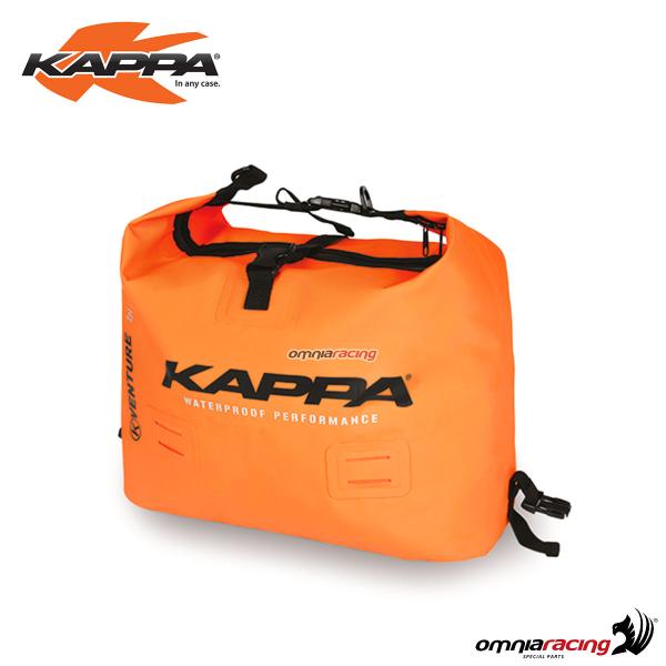 Kappa internal / external waterproof saddle bag 35ltr, black and orange colour for KVE37 K-Venture
