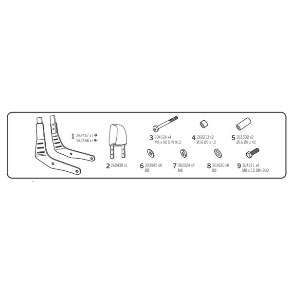 Schienalino posteriore SHAD Sissybar Hyosung Bobber GV125S 2022-2023