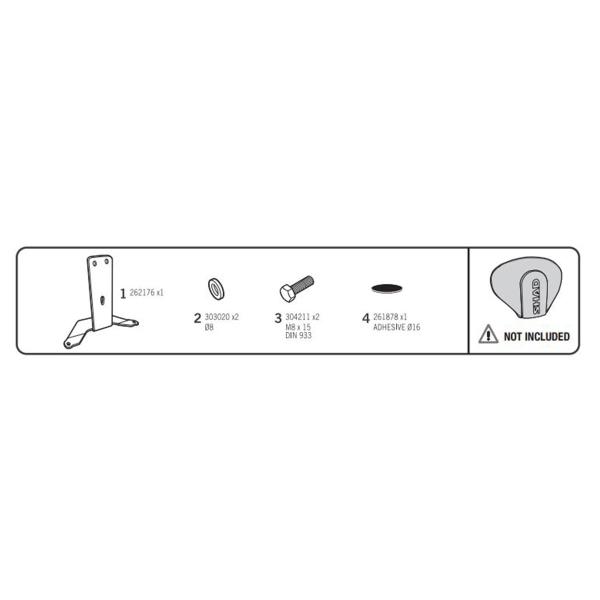 Kit SHAD per montaggio schienalino posteriore Kymco AK550 2017-2025