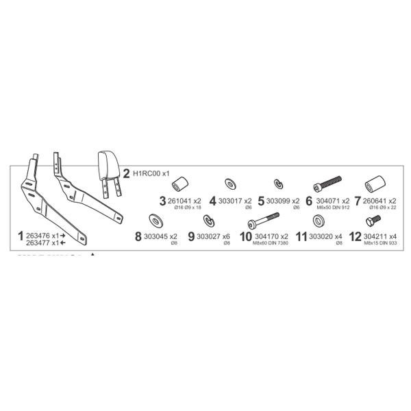 Schienalino posteriore SHAD Sissybar Qjmotor SRV125 2023-2025