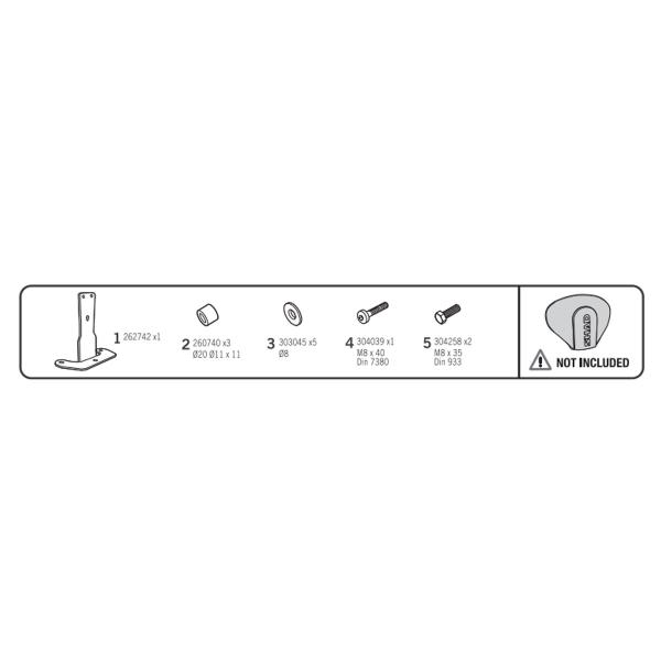 Kit SHAD per montaggio schienalino posteriore SYM Maxsym 400 2021-2023