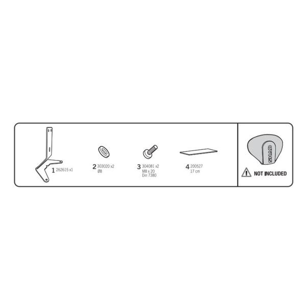 Kit SHAD per montaggio schienalino posteriore SYM Maxsym TL508 2020-2025
