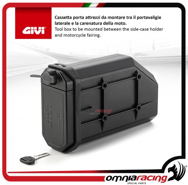 Givi Tool box Cassetta porta attrezzi da montare tra portavaligie laterale e carenatura della moto
