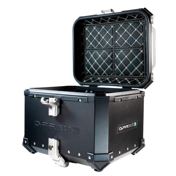 GPR ALPI-TECH 45L top case black aluminum with plate for BMW F700GS 2011-2015