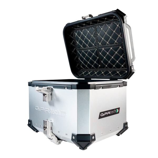 Bauletto GPR ALPI-TECH 35L alluminio argento con piastra per Voge Valico 525DSX 2023-2024
