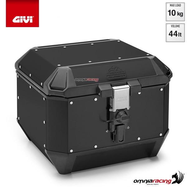 GIVI ALA44B central top-case 56lt Monokey Trekker Alaska in black aluminium 44 liters