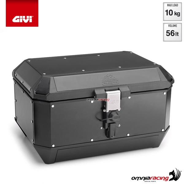 GIVI ALA56B central top-case 56lt Monokey Trekker Alaska in black aluminium 56 liters