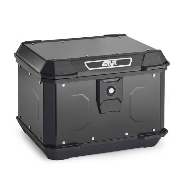 Bauletto Givi Alpina Monolock 44 litri alluminio nero con piastra e kit universale