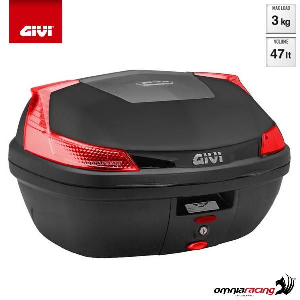 GIVI B4700NML central top-case Monolock B47 blade in black ABS without plate and universal kit