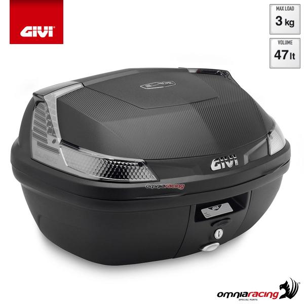 GIVI B47NTML central top-case Monolock B47 blade tech in black ABS with plate and universal kit