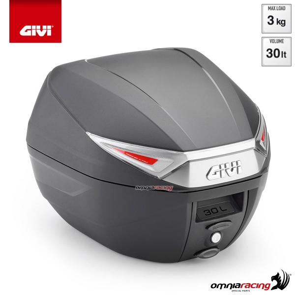 GIVI C30 tech central top-case Monolock in black ABS with plate and universal kit