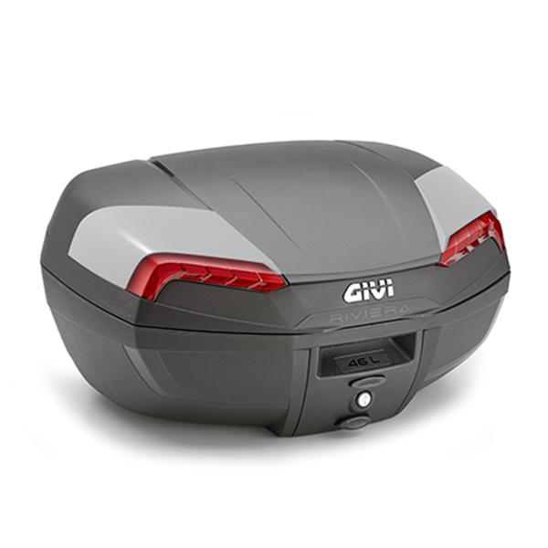 GIVI E46N2 central top-case Monolock E46 Riviera in black ABS with plate and universal kit