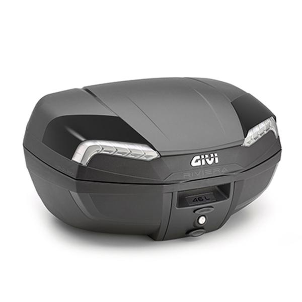 GIVI E46NT2 central top-case Monolock E46 Riviera tech in black ABS with plate and universal kit