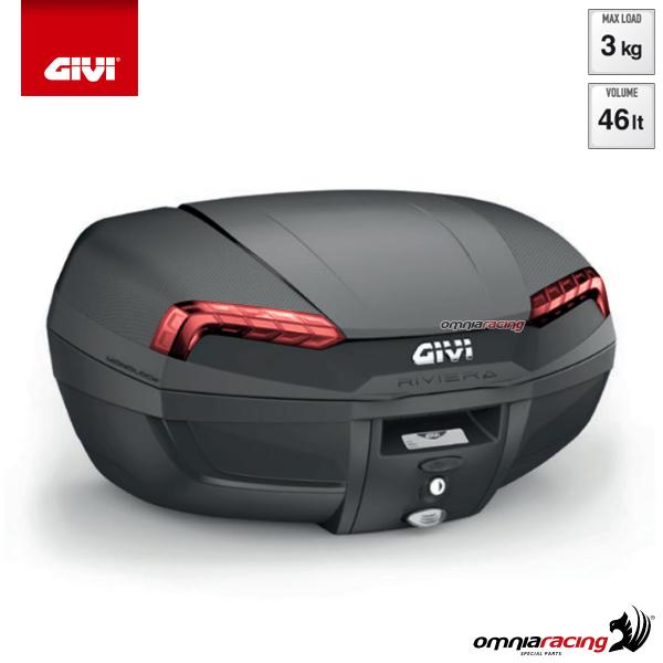 GIVI E46N central top-case Monolock E46 Riviera in black ABS with plate and universal kit