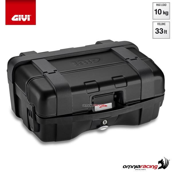 GIVI TRK33B side and central hardbag/top-case Monokey Trekker in black aluminium