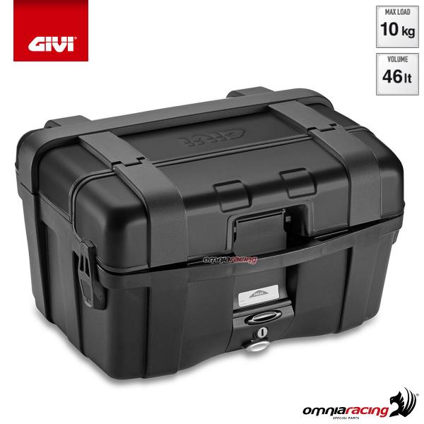 GIVI TRK46B valigia/bauletto Monokey Trekker centrale e laterale in alluminio nero