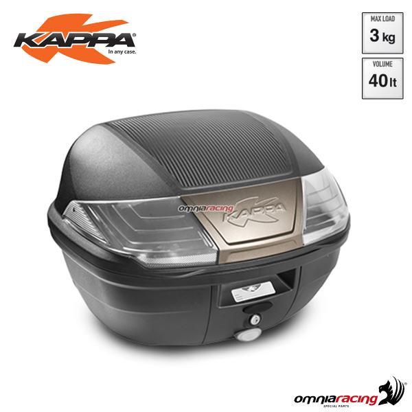 Bauletto posteriore Kappa K400NT Tech Monolock volume 40 litri ABS con catadiottro silver