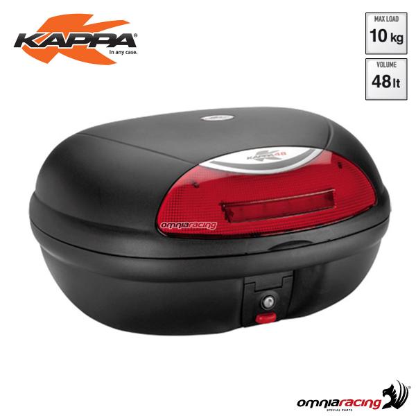 Bauletto posteriore Kappa K48N Monokey volume 48 litri ABS con catadiottro rosso
