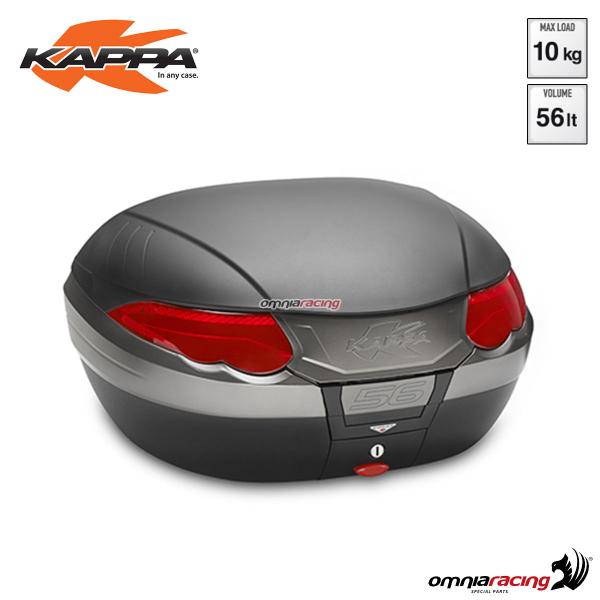 Valigia laterale Kappa K56N Monokey volume 56 litri ABS con catadiottro rosso
