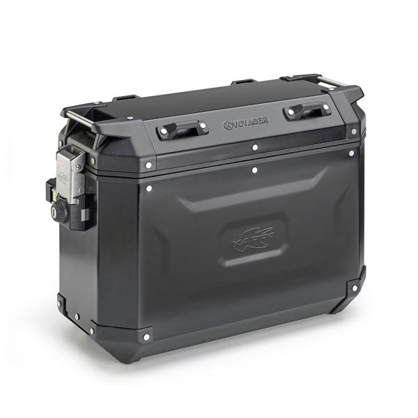 Valigia laterale destra Kappa KVG37B K-Voyager Monokey volume 37 litri alluminio nero