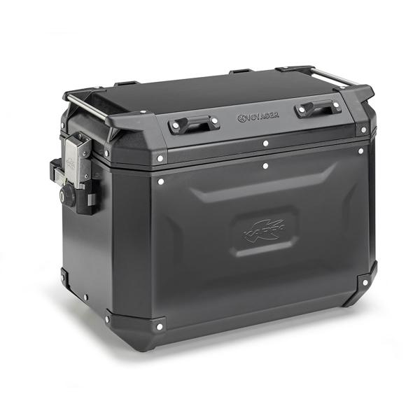 Right side suitcase Kappa KVG48B K-Voyager Monokey volume 48 liter black aluminium