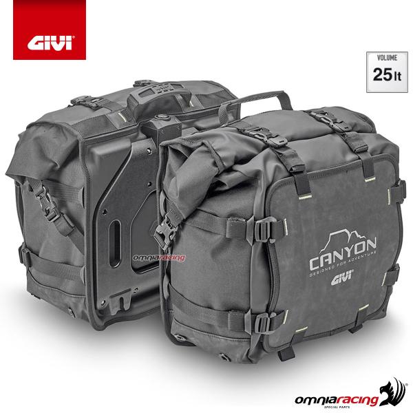 Coppia borse laterali GIVI Canyon impermeabili 25+25 litri