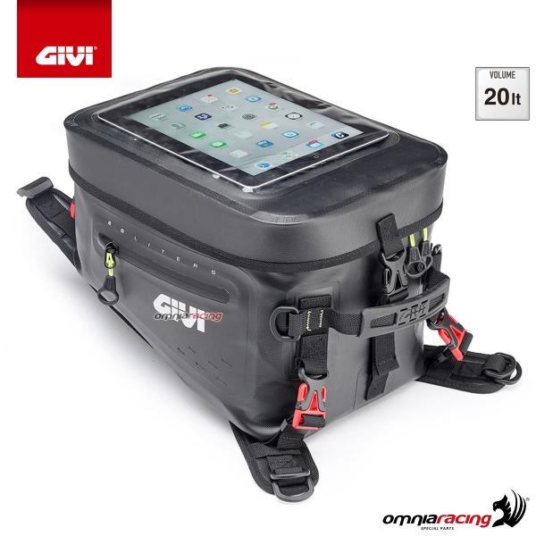 GIVI GRT715 Canyon black tank bag waterproof 20 liters with yellow interior