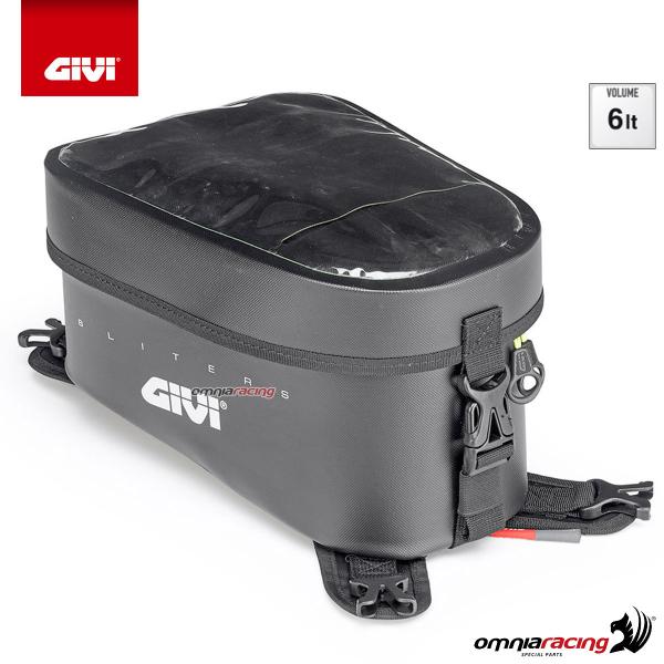 GIVI GRT716 Canyon black tank bag waterproof 10 liters with yellow interior