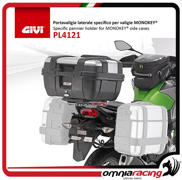 Givi portavaligie laterale specifico per valigie Monokey per Kawasaki VersysX 300 2017>