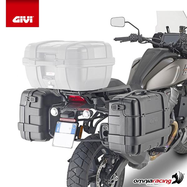 Givi mounting kit with Monokey Trekker TRK33B cases for Harley Davidson Pan America 1250 2021>