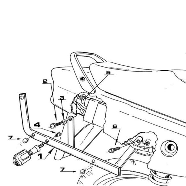 Attacco posteriore bauletto Givi Monokey Monolock Honda CB500S 2000-2005