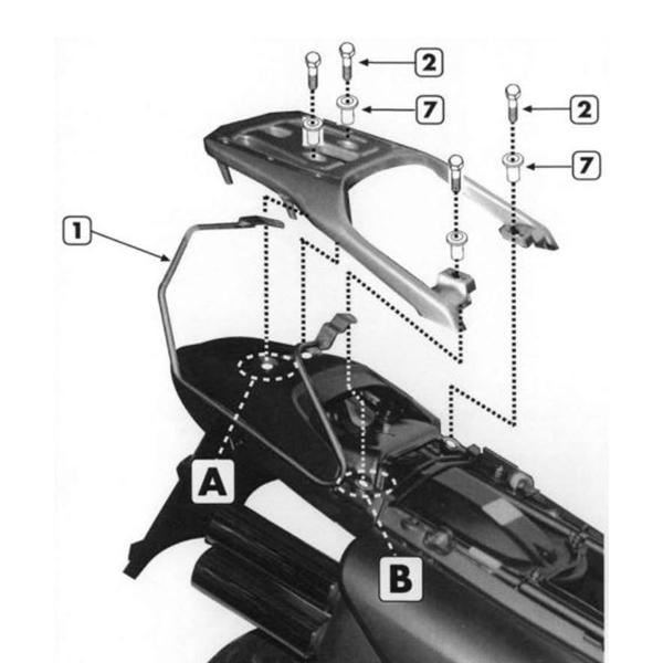 Soft side bag holder Givi Honda XL650V Transalp 2000-2007