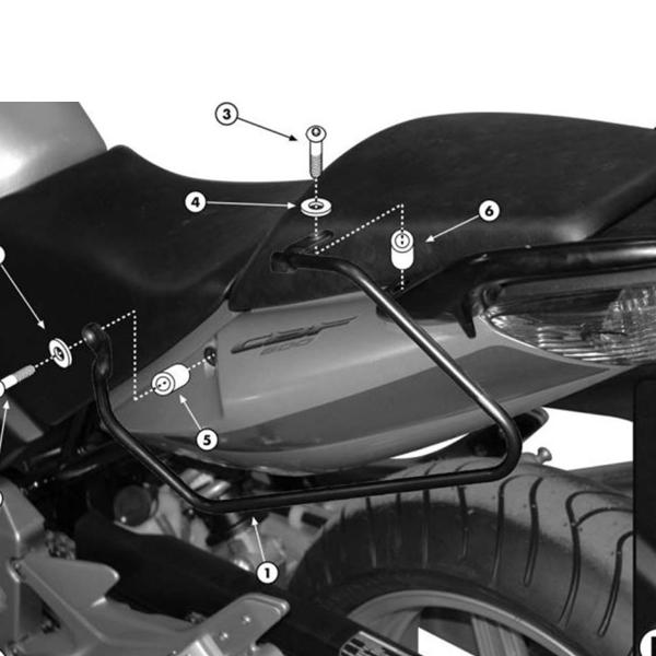 Telaietti borse laterali Givi Honda CBF600S 2004-2012