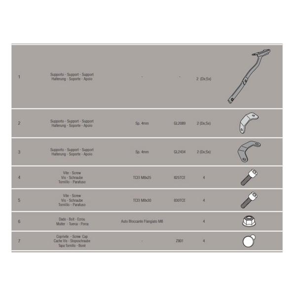 Rear rack Givi top cases Monokey Monolock Honda Integra 700 2012-2013