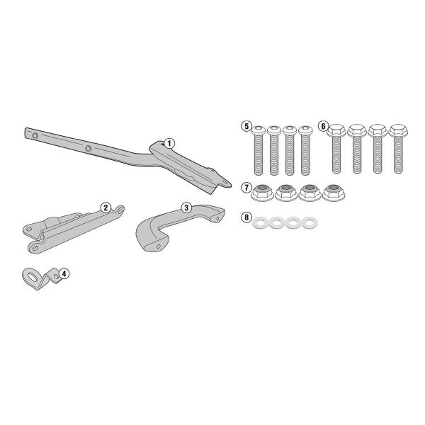 Rear rack Givi top cases Monokey Monolock Honda VFR800F 2014-2020