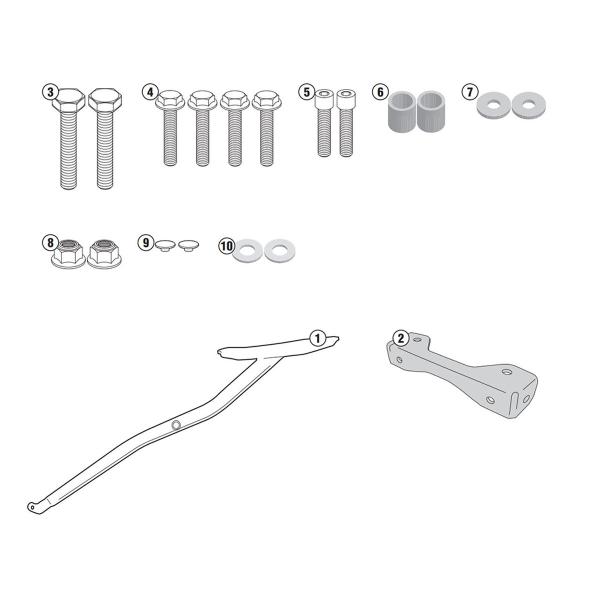 Rear rack Givi top cases Monokey Monolock Honda CBR650F 2014-2016