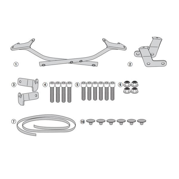Rear rack Givi top cases Monokey Monolock Honda NC750S 2016-2020